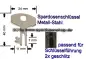 Preview: Spardosenschluessel zu Schloss 25 ABS 39 mm